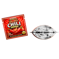 Custom Printed Logo 10g Chili Powder Heat Seal Sample Sachet Packaging Flat Moisture-Proof Pouch Three Side Seal Bag