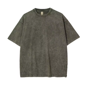 T-shirt à manches courtes pour homme, col rond, couleur unie, jersey 100% coton, style décontracté - Product Image 3
