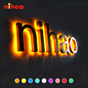 NIHAO Enseignes lumineuses LED personnalisables en métal pour centres commerciaux - Product Image 1