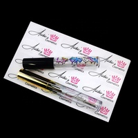 LZ Pack Étiquettes Adhésives Imperméables Transparentes Personnalisables pour Rouge à Lèvres et Gloss avec Logo
