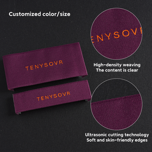 Etiquetas Tejidas de Moda de Fábrica, Etiquetas de Impresión Personalizadas para Ropa, Etiquetas de Cuidado del Cuello, Etiquetas Tejidas para Camisas - Product Image 2