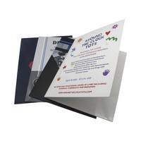 Carpeta de documentos de papel de cartón impresa CMYK personalizada para uso en hospitales y escuelas fiscales con logotipo de dos bolsillos