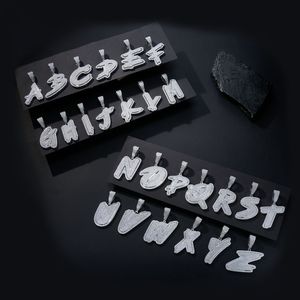 925 <b>Silver</b> Moissanite Bubble Letter HipHop <b>Pendants</b> Custom <b>Initial</b> Iced Out <b>Pendant</b> Luxury Streetwear Jewelry <b>Pendants</b> - Product Image 6