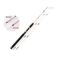 Byloo Canne à pêche spinning en fibre de verre à deux sections 1.35m 1.5m 1.65m 1.8m 2.1m 2.4m 2.7m 100-250 CW avec peinture colorée pour la pêche en surf