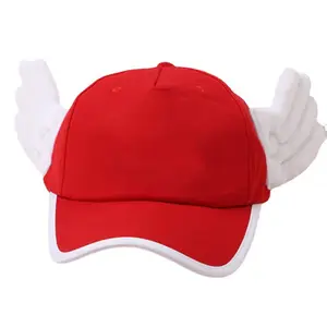 Spring Summer Angel Baseball Cap with Wings Adjustable Mesh Trucker Cap for Kids Adults Arale hat