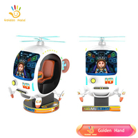 Lunettes VR Golden Hand 3D Extreme Flight Simulator pour jeux de course, en plastique et métal, alimentation 110/220V 800W, japonais, espagnol, anglais, UE