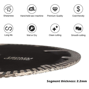 DZ工業用ターボ鋸刃ホットプレス加工ダイヤモンド切削ディスクフランジホワイト花崗岩タイルコンクリート用カスタマイズ可能 - Product Image 5