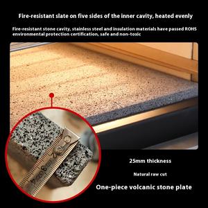 Four commercial multicouche à pain et à pizza électrique professionnel en ardoise volcanique 450 ℃ pour une utilisation en <span class=keywords><strong>boulangerie</strong></span> - Product Image 2