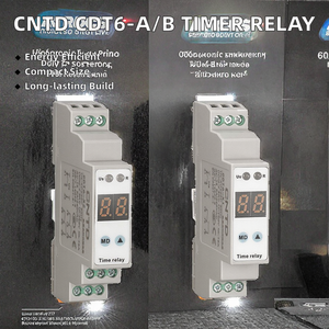 Relé Temporizador Miniatura CNTD CDT6-A/B AC/DC 12-240V (50-60Hz) Monofunción de Bajo Consumo con Contacto IP20 y Protección Epoxi Plateada - Product Image 2
