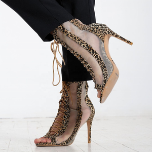 Zapatos <span class=keywords><strong>De</strong></span> Baile <span class=keywords><strong>De</strong></span> salón <span class=keywords><strong>De</strong></span> <span class=keywords><strong>Salsa</strong></span> Latina para mujer, nobuk <span class=keywords><strong>De</strong></span> leopardo con malla, altura <span class=keywords><strong>De</strong></span> tacón <span class=keywords><strong>De</strong></span> 10cm, Zapatos <span class=keywords><strong>De</strong></span> Baile - Product Image 5