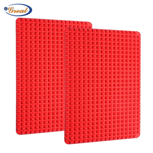 2023 Top Seller Non-stick 16*11inch BBQ Pyramid <b>Silicone</b> <b>Baking</b> Mat Microwave Oven <b>Baking</b> Pizza <b>Silicone</b> <b>Baking</b> Mat - Product Image 2
