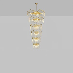 Lampadario a Sospensione in Cristallo di Lusso <span class=keywords><strong>Contemporaneo</strong></span> <span class=keywords><strong>per</strong></span> Hotel, Ristoranti, Sale da Pranzo e Soggiorni - Product Image 5