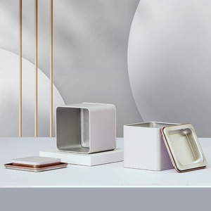 Boîte en métal carrée en grains <span class=keywords><strong>de</strong></span> café en gros accepter logo personnalisé pour l'emballage du thé - Product Image 2