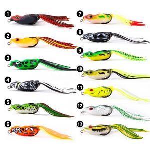 कस्टम फैक्ट्री टॉपवाटर पीवीसी 40 सेमी 7 जी 3 डी सजीव आंखें नरम चारा मेंढक का लालच मछली पकड़ने का कूद मेंढक का लालच हुक के साथ - Product Image 1