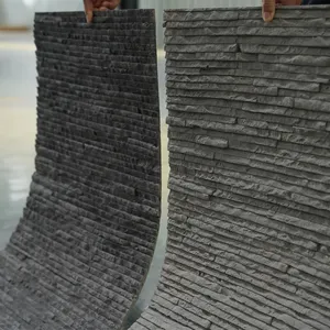 천연 부드러운 소재 유연한 돌 벽 클래딩 핫 세일 수정 된 점토 벽 타일