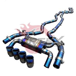 Sistema de Escape Catback Vortex Luxury Blue Titanium para M2 F87 N55 3.0T 2014-2019, Sistema Valvetronic, Kit de Puntas Cuádruples Azules Quemados - Product Image 2