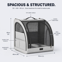 Sac de transport pliable pour animaux de compagnie, cage de voyage souple avec fenêtres en maille pour chat et petit chien