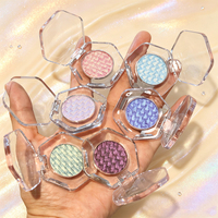 Palette d'ombres à paupières métalliques personnalisées à haute pigmentation, effet duo-chrome, paillettes changeantes, effet caméléon pour marque privée