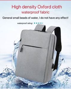 Wholesale Hot Sale Custom Clear Waterproof Anti-Theft Oxford USB Laptop <b>Backpack</b> with Zipper Closure - Product Image 3