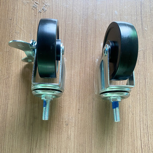 3 Inch Rubber Casters With Brake For Workshop Trolley Industrial Use - Product Image 1
