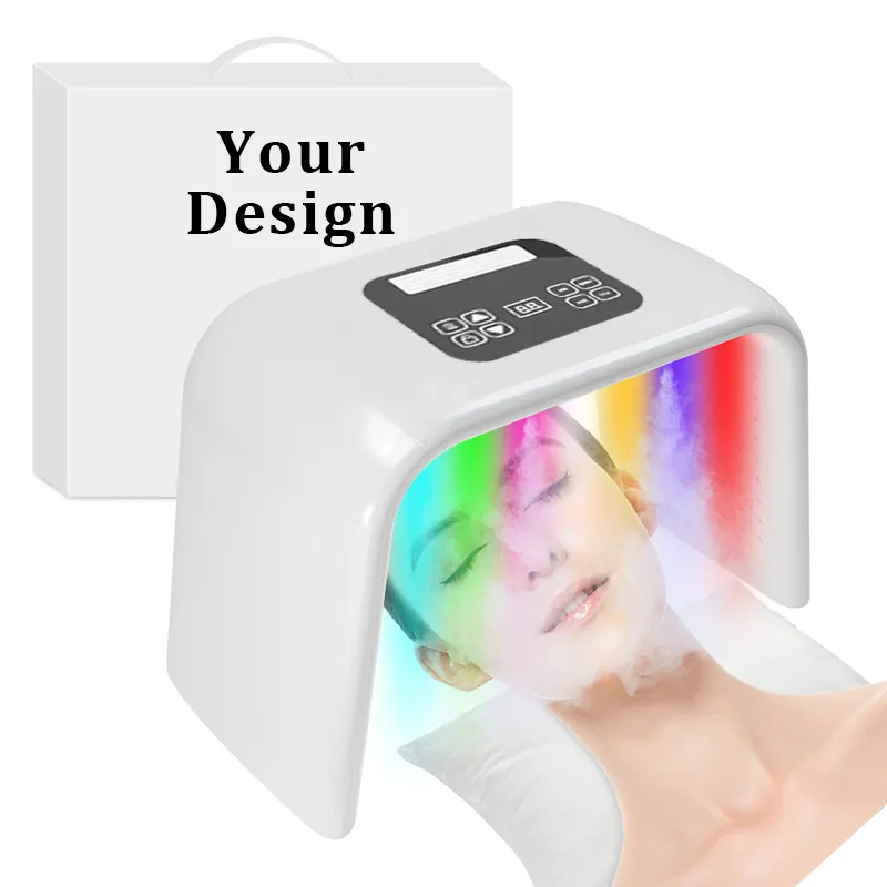 Penggunaan rumah portabel 7 warna, mesin terapi kulit lampu led merah inframerah 7 in 1 perangkat terapi lampu led untuk kecantikan wajah dan tubuh