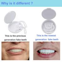 Dents Smart Dentiers Imitation Bretelles Temporaire Faux Dents Couverture Sourire Parfait Confortable Fit Dentier Facettes Kit