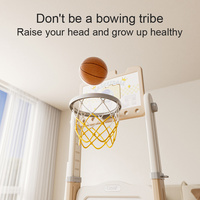Panier de basket-ball pour enfants, jeu d'intérieur pour tout-petits, cadre de panier réglable personnalisé, support portable, mini jouets, anneau de basket avec panneau et ballon