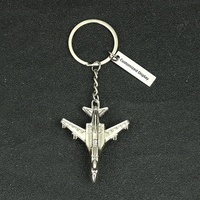 Porte-clés en alliage de zinc style avion moderne et simple, plusieurs modèles de chasseurs au choix, pendentif métallique pour clés, décoration de sac
