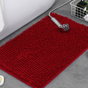 Alfombra de baño de chenilla con base de PVC, empaquetada en caja de cartón, antideslizante y absorbente, para hoteles, apartamentos, pedidos al por mayor. - Product Image 1