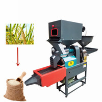 Machine à décortiquer le riz à usage domestique de 150 kg/h / Batteuse à riz / Décortiqueuse de riz paddy avec tamis vibrant