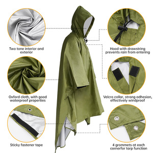 Đa Chức Năng 3-Trong-1 Áo Mưa Không Thấm Nước Mưa Cho Áo Khoác Poncho Ngoài Trời Đi Bộ Đường Dài Du Lịch Tái Sử Dụng Mưa Bìa Mái Hiên Lều Mat - Product Image 1