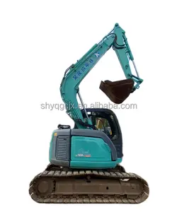 Mesin mini kobelco SK70SR SK75, ekskavator 7 ton bekas crawler hidrolik backhoe