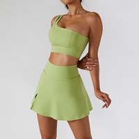Vente en gros de jupes de tennis de golf miniatures uniques de haute qualité avec shorts, ensemble de 2 pièces, vêtements de sport personnalisés pour femmes, vêtements de fitness pour la salle de sport
