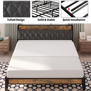 Cabecera de Cama Moderna ANCTOR con Almacenamiento, para Camas Twin/TwinXL/Full/Queen/<span class=keywords><strong>King</strong></span>/California <span class=keywords><strong>King</strong></span>, de Acero, Silenciosa - Product Image 3