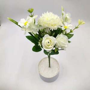 اليدوية واقعية باقة الحرير الاصطناعي عيد الميلاد والسنة الصينية الجديدة التخرج الزهور الهندباء الورد الكوبية - Product Image 5