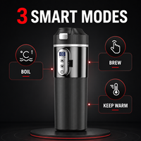 Tasse chauffante électrique intelligente pour voiture 500 ml, bouilloire de voyage portable, chauffe-eau SUS 304, tasse à contrôle de température pour chauffeur de camion