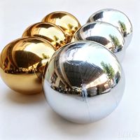 Adornos Navideños Inflables Dorados/Rojos/Verdes, Bola de Espejo Inflable de PVC