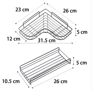 <span class=keywords><strong>Étagère</strong></span> <span class=keywords><strong>Murale</strong></span> d'Angle Sans Perçage, Rangement Carré Triangle <span class=keywords><strong>pour</strong></span> Cuisine et <span class=keywords><strong>Salle</strong></span> <span class=keywords><strong>de</strong></span> <span class=keywords><strong>Bain</strong></span> - Product Image 2