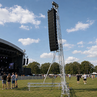 Torre de Elevación Portátil para Sistemas Line Array, de Acero y Aleación de Aluminio, de Alta Capacidad, para Eventos Musicales a Gran Escala
