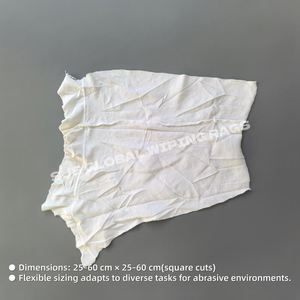 Chiffons absorbants blancs en molleton recyclé 100% coton pur blanc coloré 25kg Chiffons en coton industriels - Product Image 3