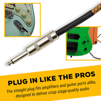 Großhandel High End 3m 10ft 15ft 6m 20ft gewebte geflochtene rechtwinklige 6,35mm elektrische Instrumenten gitarren kabel