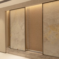 Écrans de séparation de vente chaude écrans de salon décoration d'hôtel écrans d'onyx de verre de pierre stratifiée conception d'art