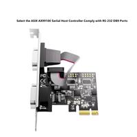 Tarjeta Serial PCIe de 2 Puertos, Adaptador Dual DB9 RS232 para PC de Escritorio con Windows y Linux, Alta Velocidad con Soporte de Perfil Bajo