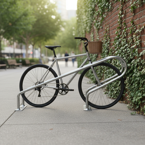Single Eco Bicycle Parking Rack <b>Galvanized</b> Design with 10 mm Parking Bar Accessory in Parking Equipment Category - Product Image 3