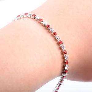 3mm Wide Bling Bling Rhinestone Cubic Zirconia Tennis <b>Bracelet</b> <b>for</b> <b>Women</b> Hand <b>Crystal</b> Chain Bangle Ankle Anklet Stainless Steel - Product Image 4