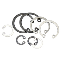 65Mn Spring Steel / 304 Stainless Steel GB893 Internal Circlip C Type Snap Ring Retaining Ring for Bore Hole Shaft Groove