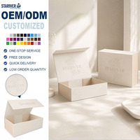 Boîte cadeau pliable à fermeture magnétique personnalisée avec logo pour emballages de luxe de cosmétiques et de vêtements de mariage