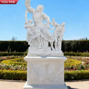 Statues de Laocoon et de ses fils sculptées à la main en marbre naturel YOUFINE pour la décoration de <span class=keywords><strong>jardin</strong></span>, d'extérieur ou de parc - Product Image 6