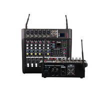 Amplificateur de mixage de puissance avec Bluetooth Quick Link et 2 microphones sans fil pour la diffusion en direct sur scène