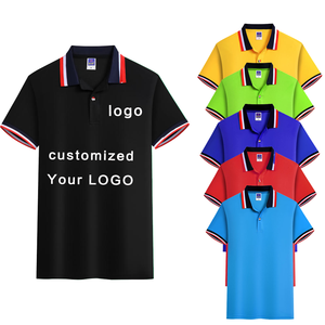 <span class=keywords><strong>Polo</strong></span> avec logo personnalisé simple pour hommes, vente en gros de haute qualité, jersey, tissu décontracté, golf, impression, broderie, estampage à chaud, sty uni - Product Image 3